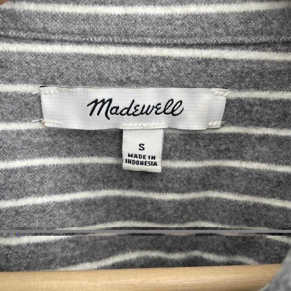 Madewell flannel ex boyfriend brushed cotton button down Shirt Sz S hh5056 - Picture 4 of 5